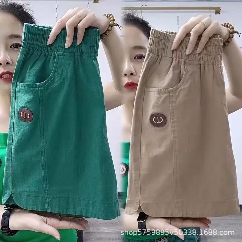 Quần Short Vải Lanh cotton Mỏng Dáng Rộng Lưng Cao Thời Trang Mùa Hè Dễ Phối Đồ