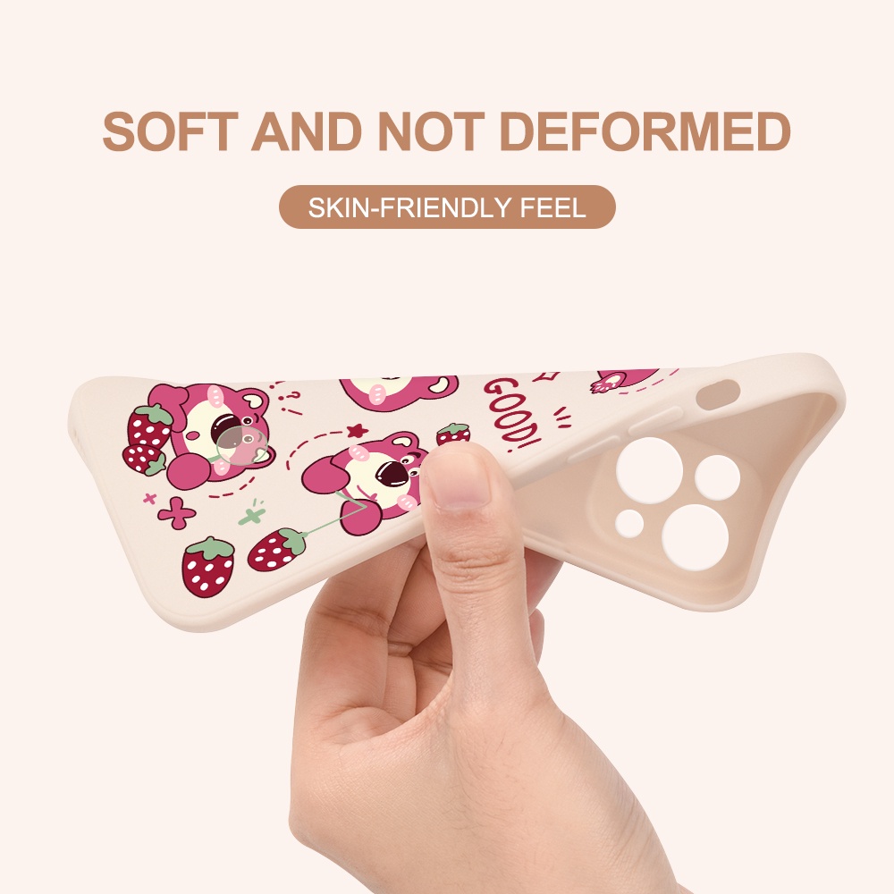 Ốp điện thoại mềm hình gấu dâu tây cho OPPO F9 Pro F1 Plus F7 F1S R9 OPPO Reno 2F 2Z 6Z Reno 4 5 Pro