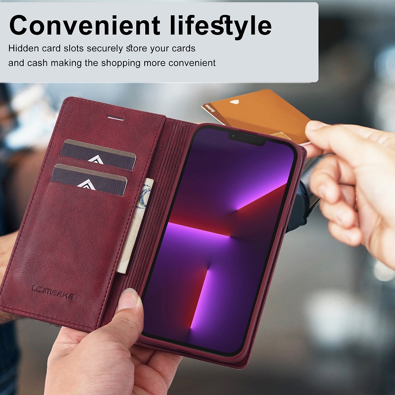 RFID Vỏ Cho iphone 15 pro max 15 pro 14 13 Bao Da Điện Thoại Kiểu Ví Gập Nam Châm Có Ngăn Thẻ