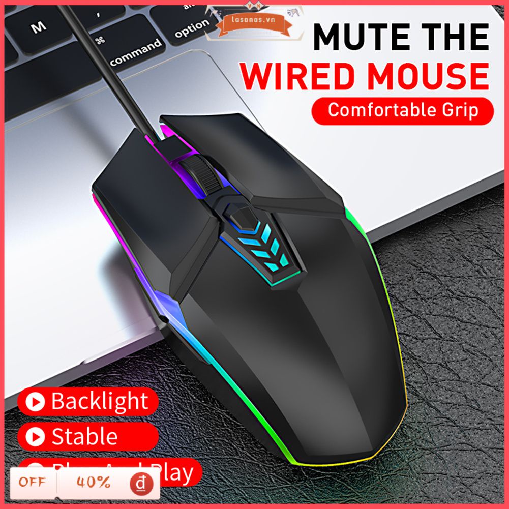 Chuột Đèn Nền Phát Sáng Chuột Có Dây Usb Cho Máy Tính Để Bàn Máy Tính Xách Tay Chuột Chơi Game Máy Tính Văn Phòng Không Tiếng Ồn