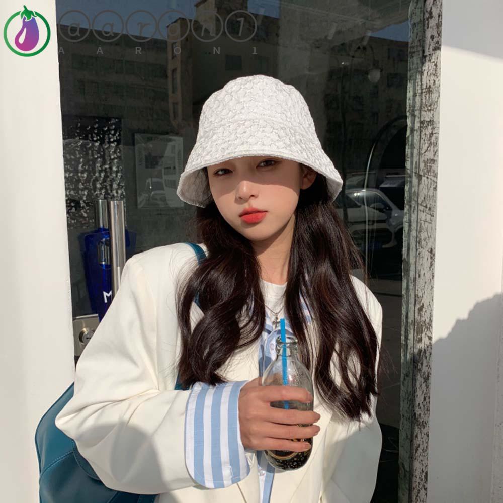 Nón tai bèo chống nắng phối ren nylon siêu nhẹ có thể gấp gọn phong cách Hàn Quốc gồm nhiều màu tùy chọn cho nữ