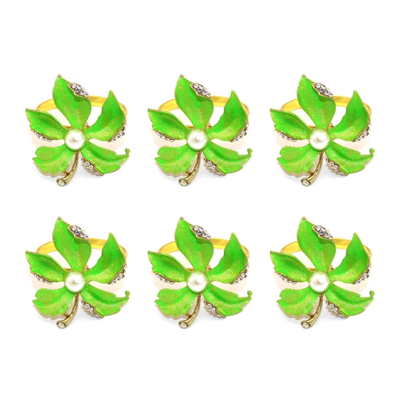 Giá Đỡ Khăn Ăn Màu Xanh Lá Huỳnh Quang Siêu Sáng Phù Hợp Cho Tiệc Giáng Sinh