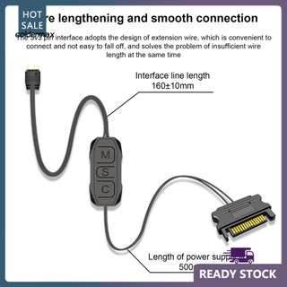Cáp chuyển đổi nguồn điện 3 pin sang sata ar-1 argb cho quạt
