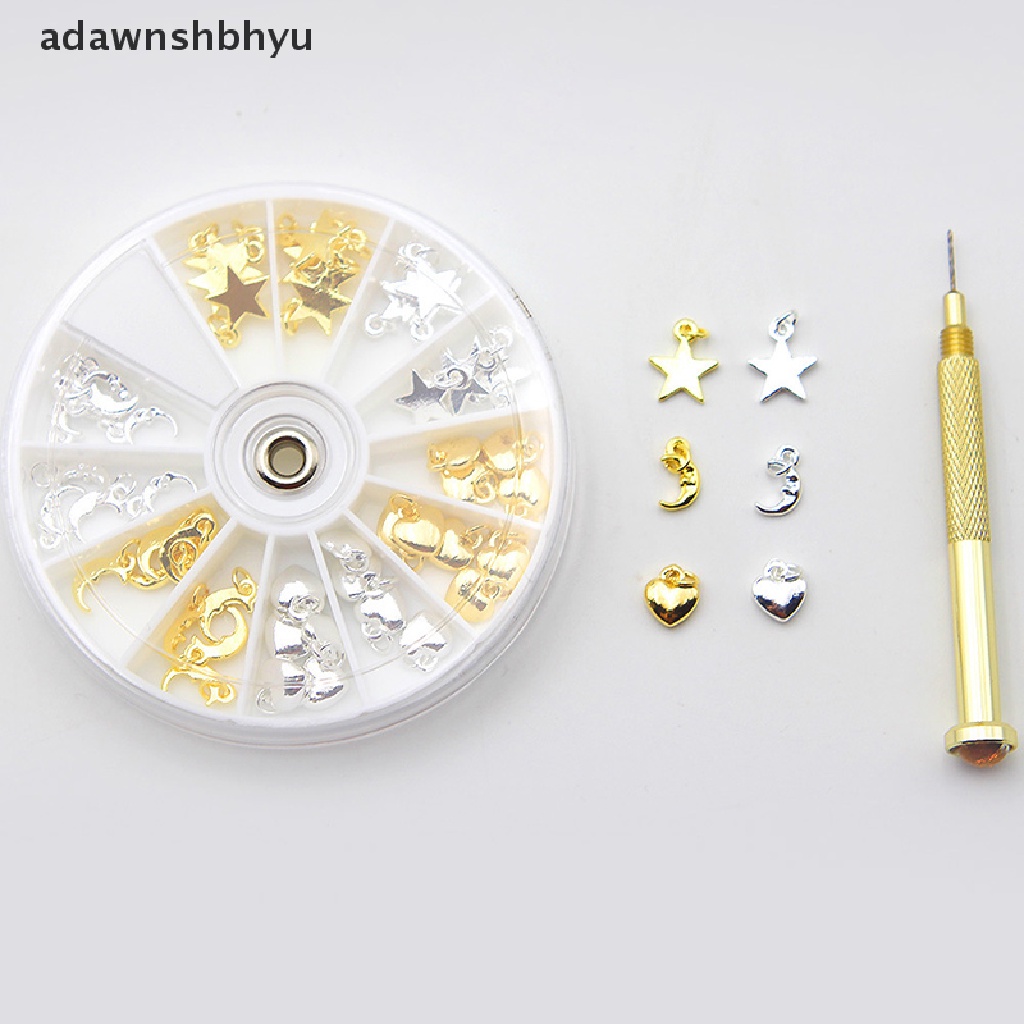 Set 24 Phụ Kiện Trang Trí Móng Tay Đính Đá Xinh Xắn