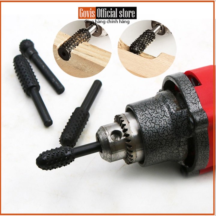 Bộ Mũi Khoan Xoắn 5 Cái/10 Cái Máy Đục Gỗ Giũa Để Khắc Mài Đánh Bóng Xoay Đánh Bóng [ Govis ]