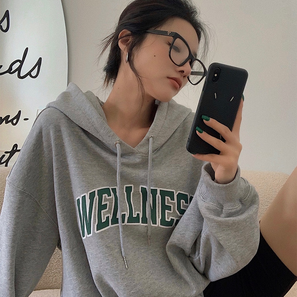 Hàng Có Sẵn Áo Hoodie Unisex Oversize Phong Cách Hàn Quốc