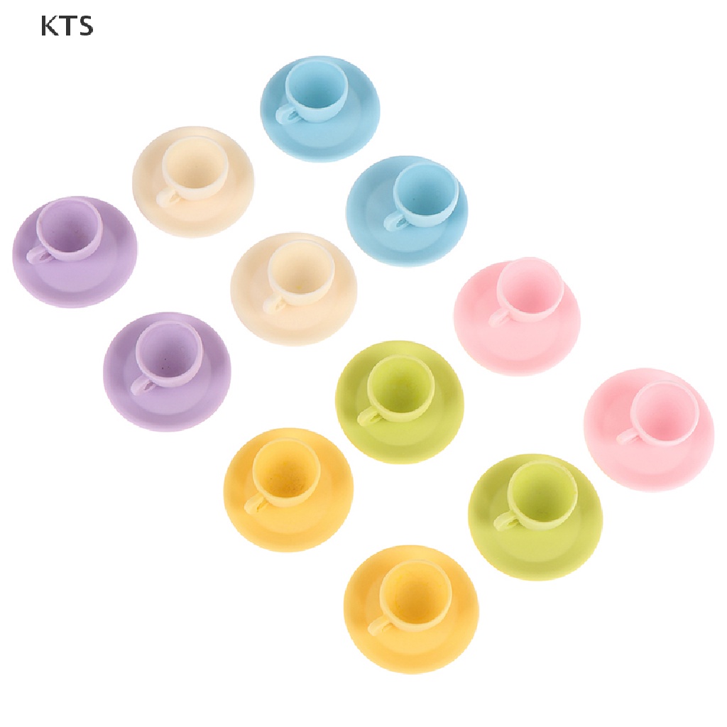 Set 2 Ly Cà Phê Bằng Nhựa Xinh Xắn Dùng Để Trang Trí Nhà Búp Bê