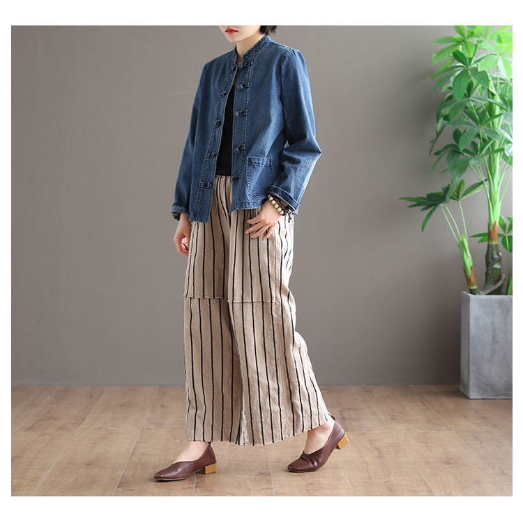 Áo Sơ Mi Phối Khóa Đĩa Phong Cách Cao Bồi Thời Trang Xuân Hè Cá Tính