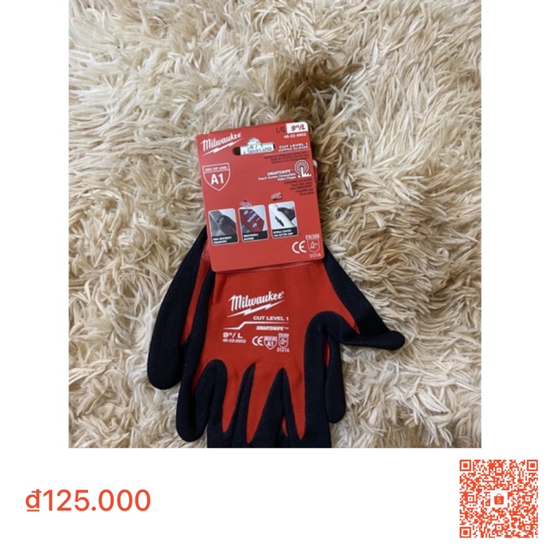 Bao tay chống cắt milwaukee chính hãng thế giới máy