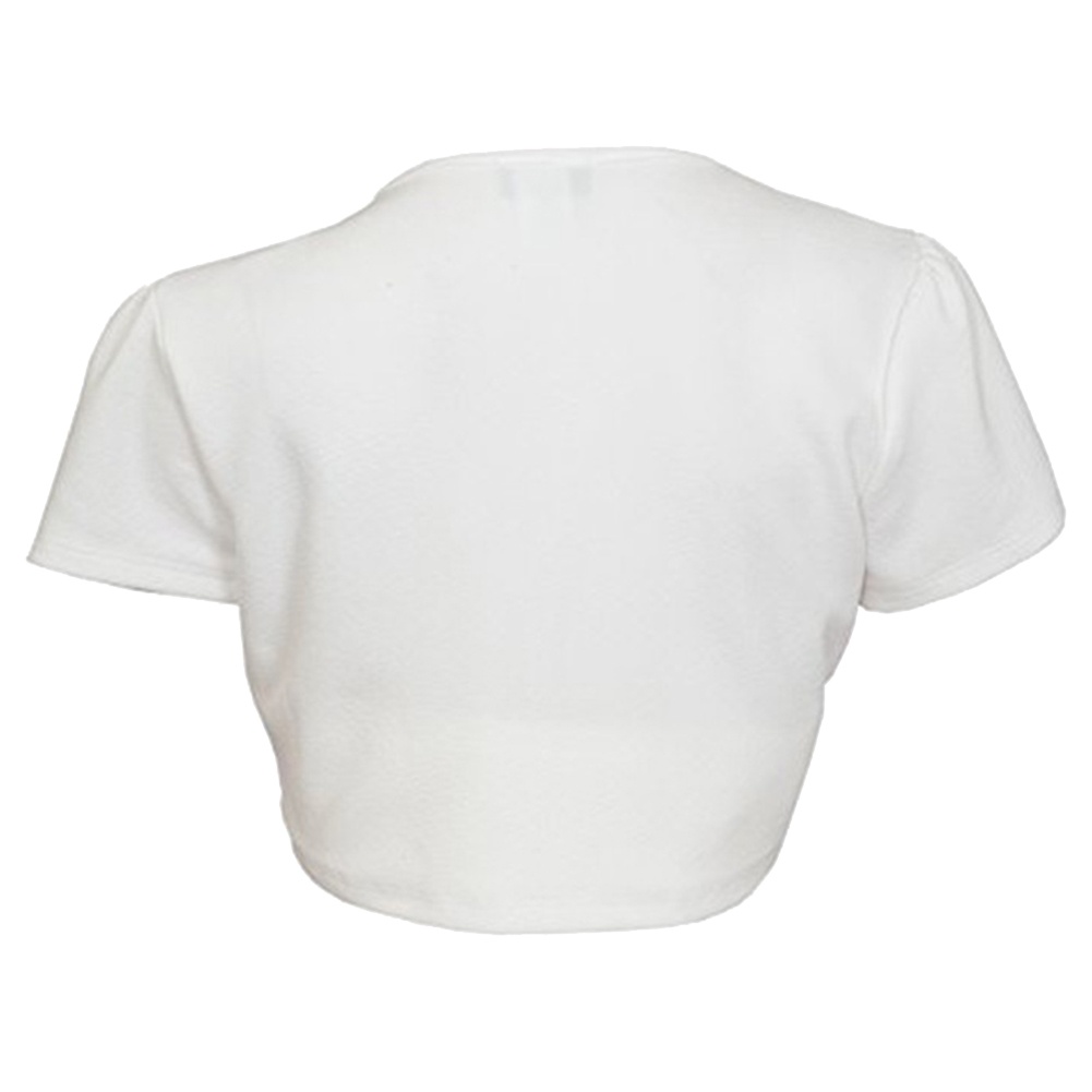 Áo Khoác Ngắn Tay Màu Trơn Kích Thước Lớn Bolero Shrug Cho Nữ