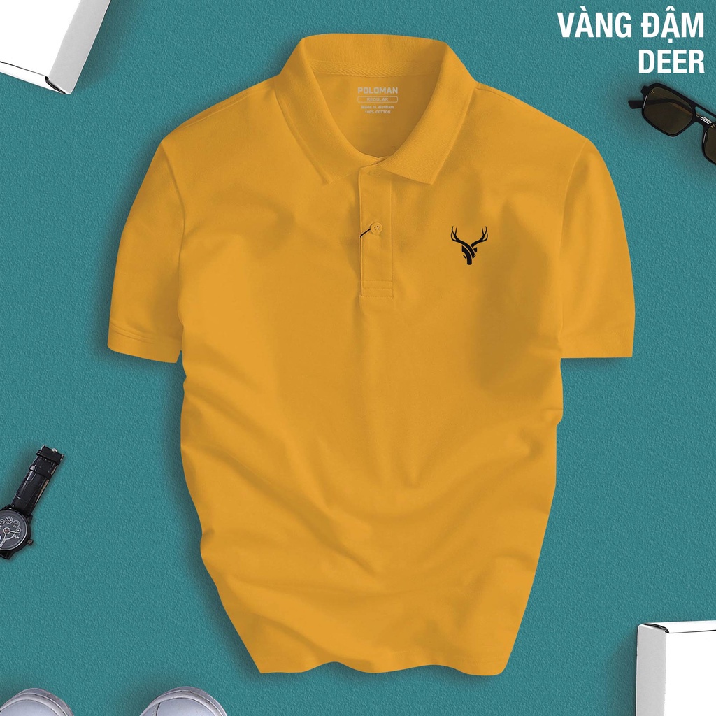 Áo polo Hưu sao DEER nhiều màu lịch lãm tinh tế cho nam và nữ