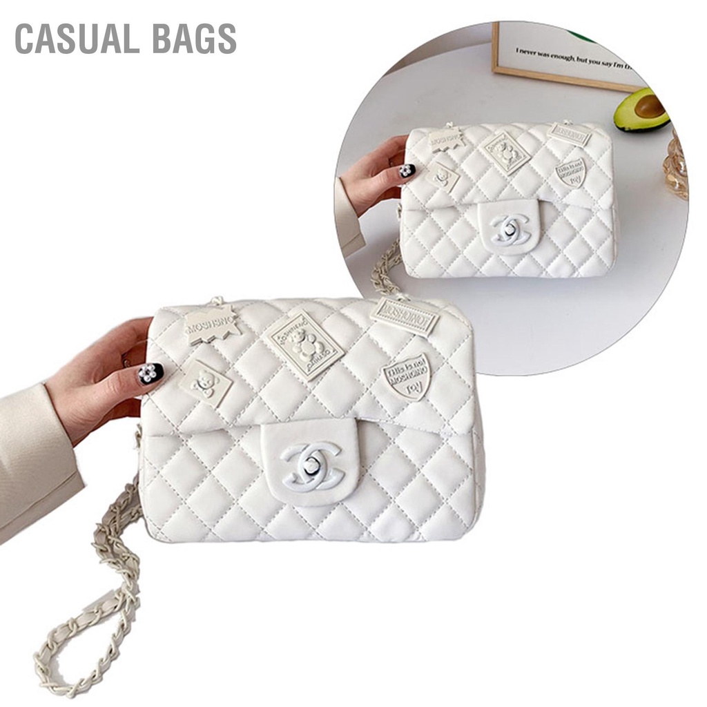 Casual Bags Túi Nữ Da PU Thời Trang Sang Trọng Dây Xích Có Thể Điều Chỉnh Đeo Vai Cho Công Việc Văn Phòng
