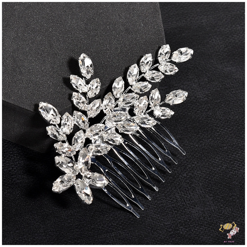 YADORNOS Lược Cài Tóc Hình Vương Miện Đính Đá Kính Lấp Lánh Cho Cô Dâu