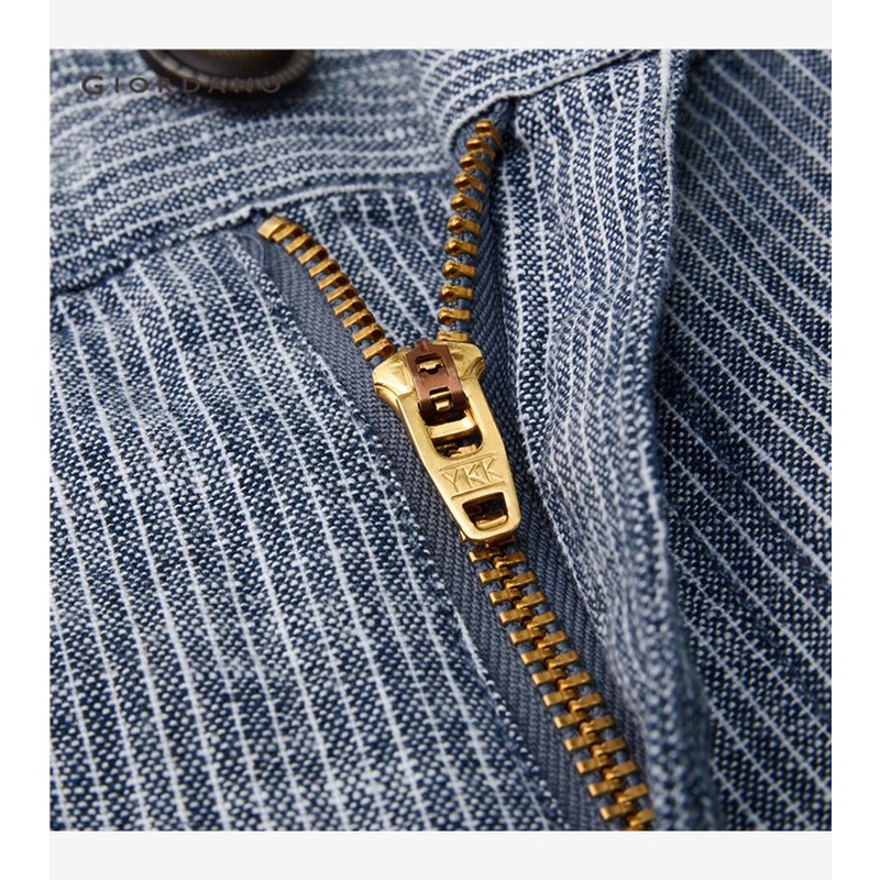 Quần short GIORDANO 01103340 vải linen cotton lưng co giãn 1 nữa thời trang