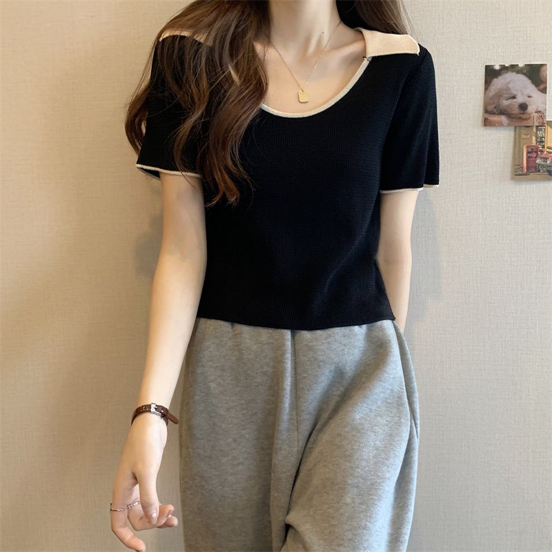 COZOK Áo polo Tay Ngắn Dáng Ôm Thời Trang Cho Nữ