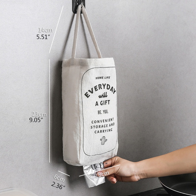 Giá Đỡ Túi Nhựa Treo Tường Thiết Kế Nhỏ Gọn Tiện Dụng Cho Nhà Bếp