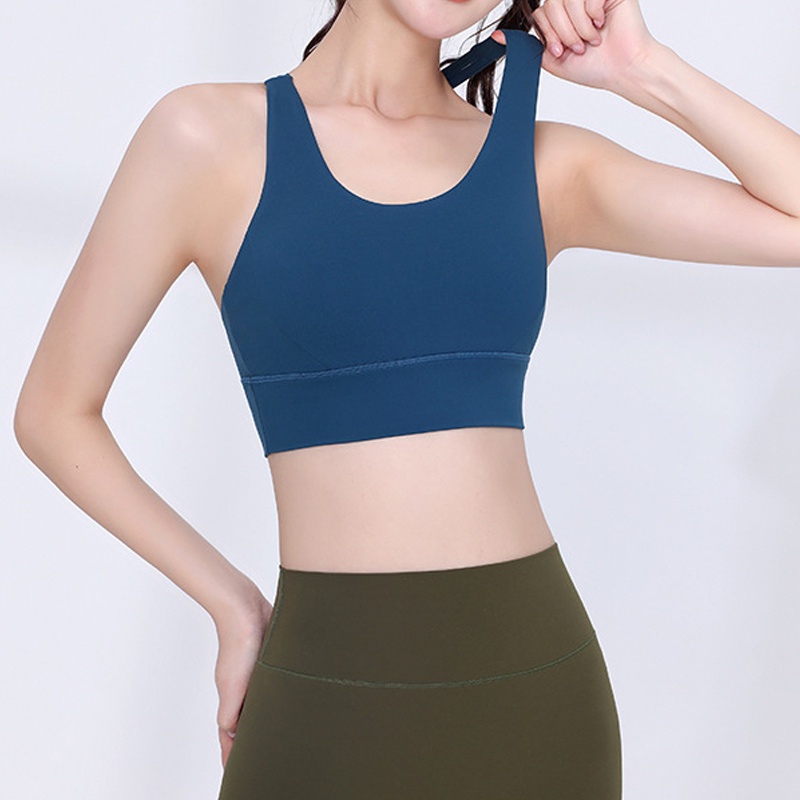 Lululemon Áo Bra Thể Thao Có Mút Nâng Ngực Chống Sốc Co Giãn Tốt Thời Trang Quyến Rũ Cho Nữ A001