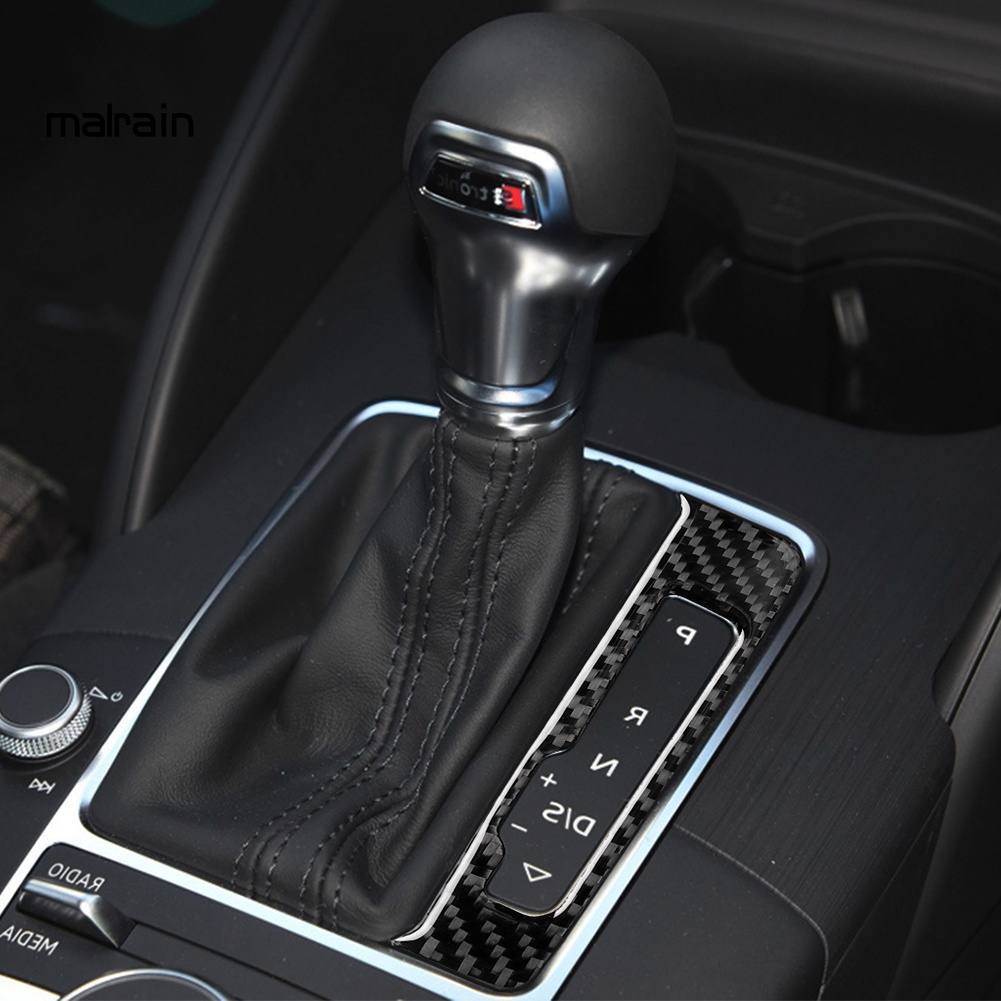 Miếng Dán Bảng Điều Khiển Cần Gạt Số Bằng Sợi Carbon Cho Xe Hơi Audi A3 8V 2014-2019