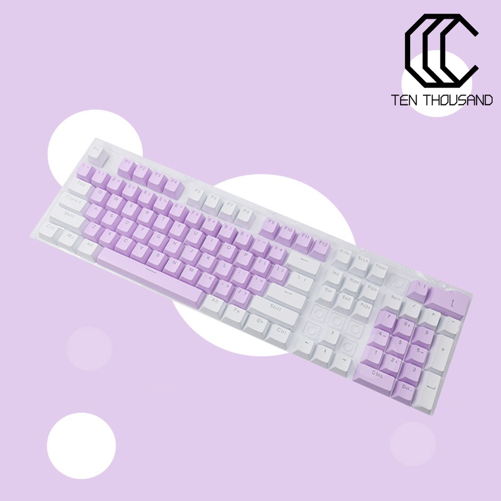 ☼104Pcs Anti-skid Backlit ABS Keycaps Mechanical Keyboard Key Caps for PC Computer