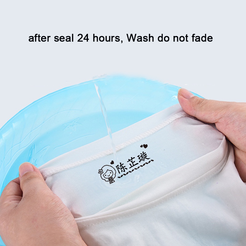 Tên tùy chỉnh tem sơn cá nhân học sinh trẻ em khắc không thấm nước không phai màu mẫu giáo phim hoạt hình quần áo tên con dấu