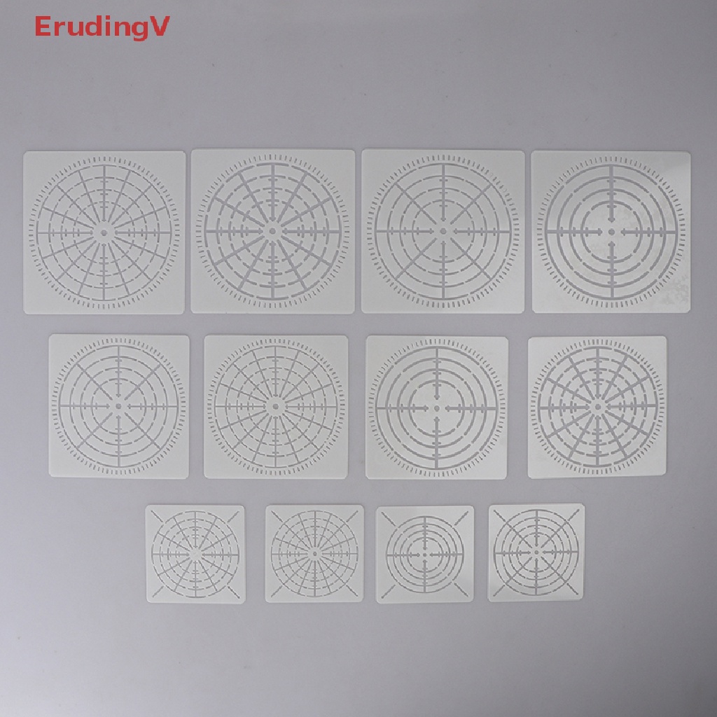 [ErudingV] DIY 12PCS Reusable Mylar Mandala Dotg Paing Stencils Templates Craft Tools [NEW]