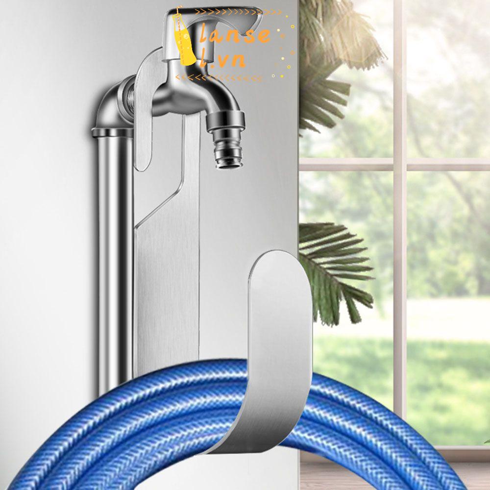 Giá Treo Vòi Nước Gắn Tường Bằng Thép Không Gỉ Có Móc Treo Tiện Dụng Lnsel1