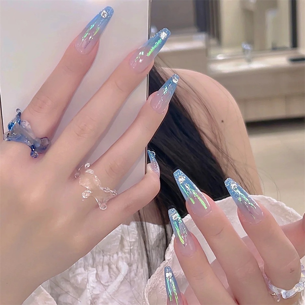 Phụ kiện đính móng tay ANNIES Aurora bằng giấy bóng kính không đều màu laser kim sa Nhật Bản cho tiệm làm móng/ 12 màu