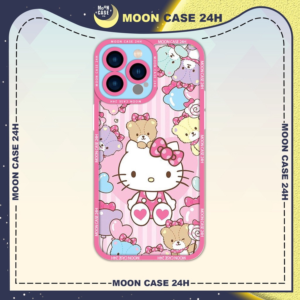 Ốp lưng iphone MOON CASE 24H Mèo Hello Kitty Dễ Thương ip 8/x/xs/xs max/11/12/13/14pro/plus/promax
