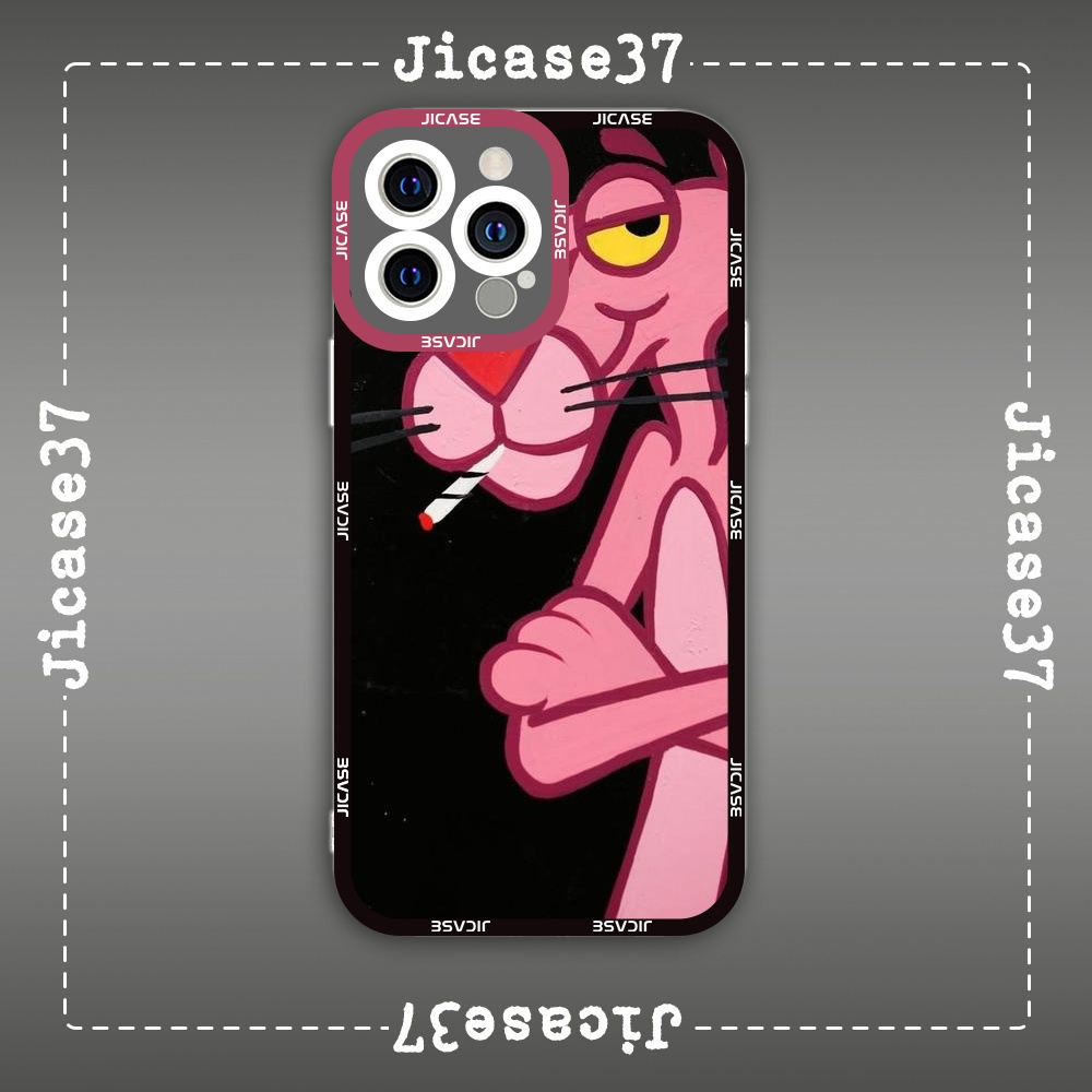 Ốp lưng iphone cạnh vuông WrightZ Báo Hồng Pink Panther Aesthetic Hoạt Hình Cartoon