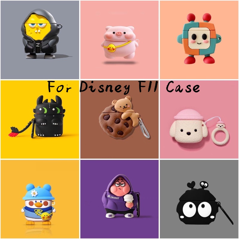 【Yosemite】Disney F11 Case Disney F11 ốp tai nghe Vỏ Bảo Vệ Hộp Sạc Tai Nghe Airpods F11 Mềm Họa Tiết Hoạt Hình Disney Dễ Thương
