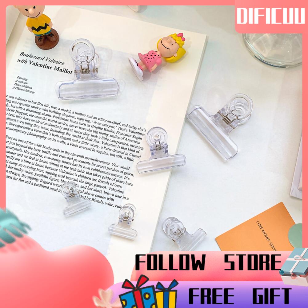 Dificuu Plastic Bulldog Clips Small Cute Sturdy Durable Portable Light Weight Wide Application Bulldog Clips for Note Photo