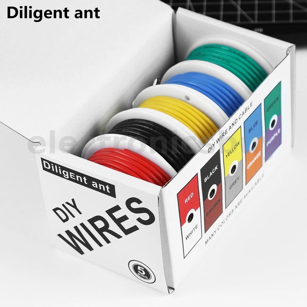 Hộp Dây Silicone Và Dây Cáp 5 Màu Chất Lượng Cao DIY