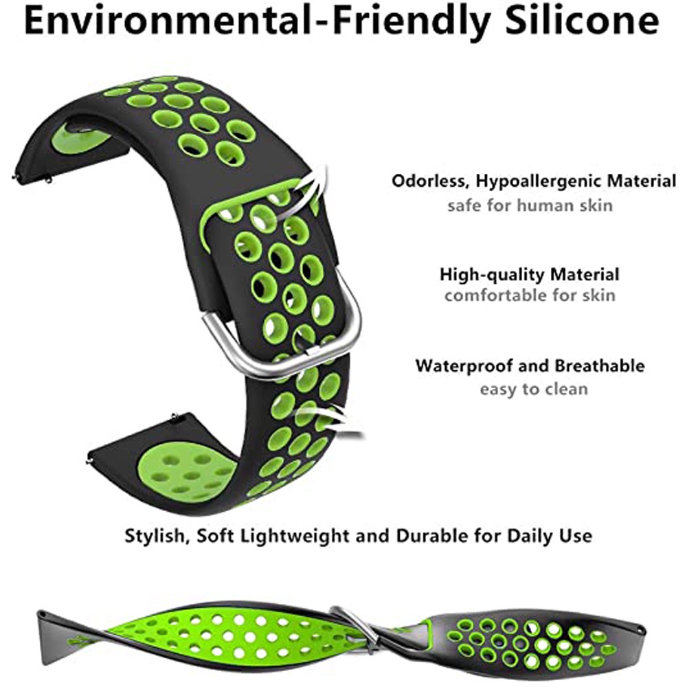 Dây Đeo Silicone Thoáng Khí Thay Thế Cho Đồng Hồ Haylou Solar Plus RT3 Haylou LS16