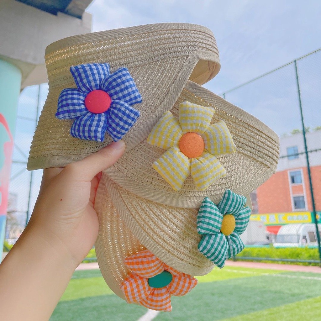 Mũ Rơm Chống Nắng Mùa Hè Siêu Dễ Thương Bảo Vệ Hở Chóp Cho Bé Trai Và Bé Gái