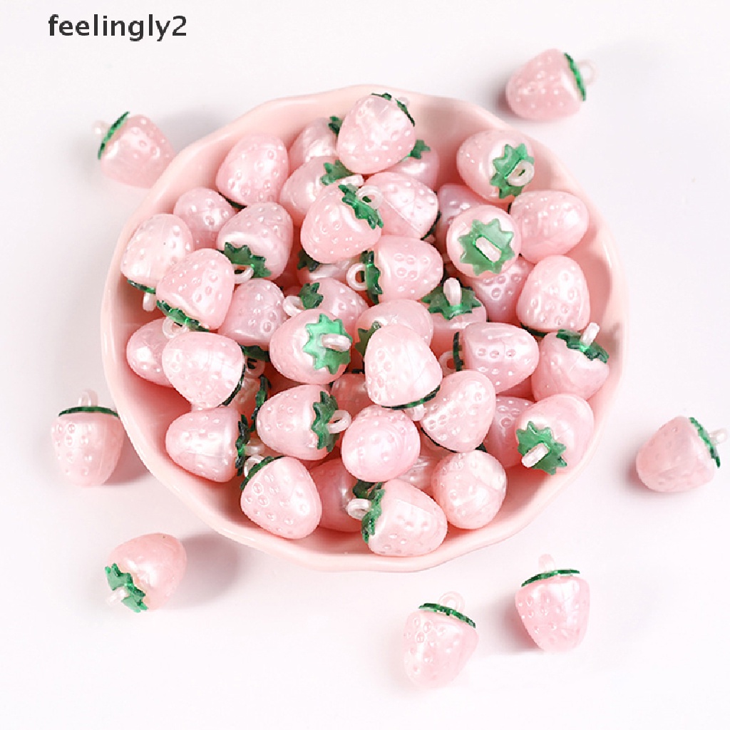 Bộ 10 Quả Cherry 3D Mini Bằng Nhựa Dùng Trang Trí Sổ Tay DIY