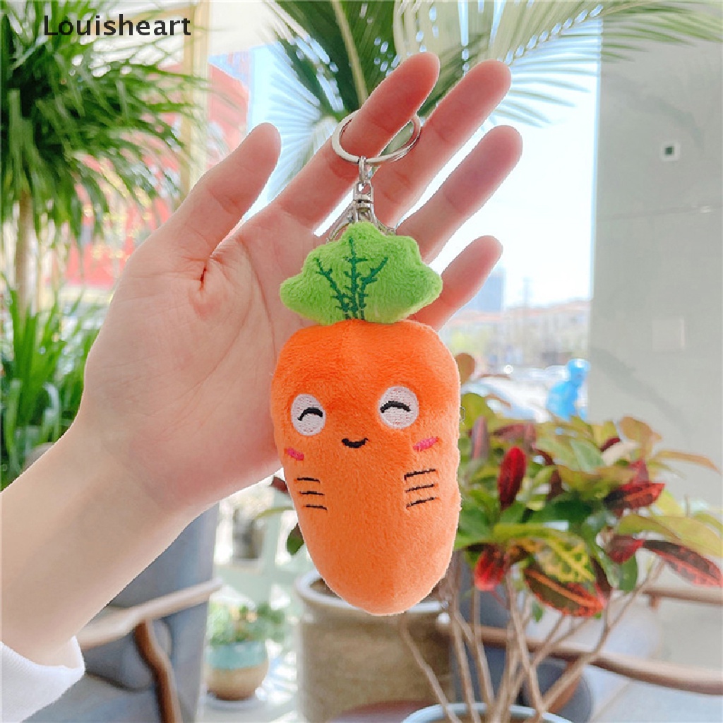 Louisheart Móc Khóa Hình Củ Cà Rốt Nhồi Bông Ngộ Nghĩnh