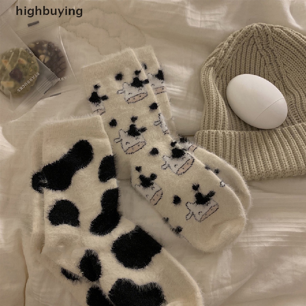 Hbvn Belle Milk Vớ Cashmere Dày Dặn Mềm Mại Giữ Ấm Mùa Thu Hàn Quốc Cho Nữ