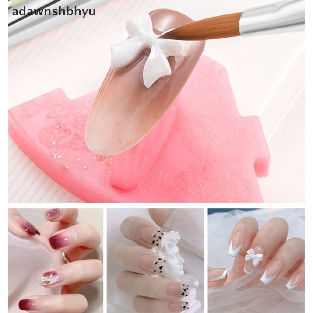 Cọ Vẽ Trang Trí Móng Tay Đầu Tròn Bằng Kim Loại Chuyên Dụng