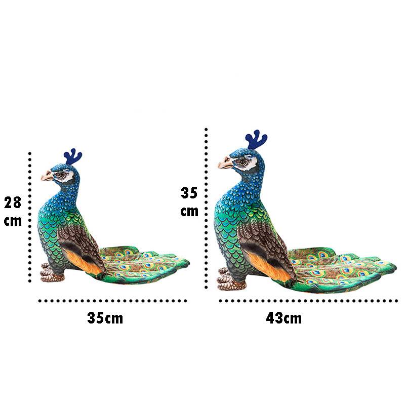 Thú Nhồi Bông Hình Chim Công Xanh Dương Cho Bé YS2 SY2