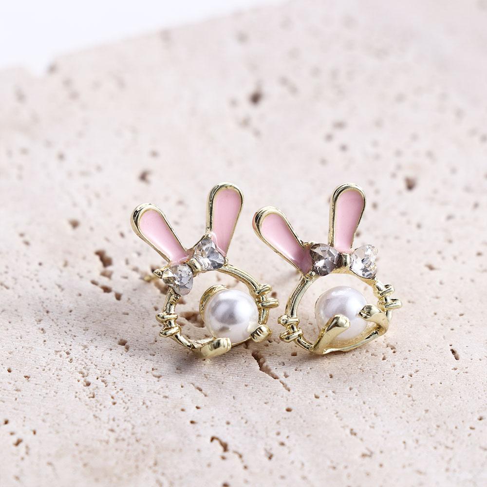 Khuyên Tai Hình Thỏ Phong Cách Hàn Quốc Dễ Thương Dành Cho Nữ