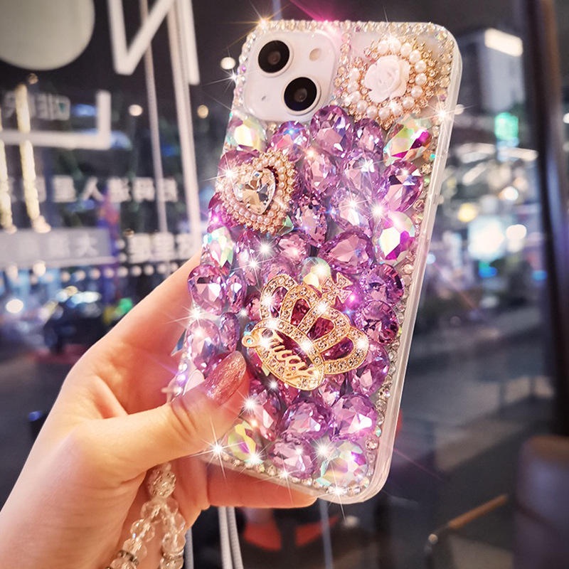Ốp Điện Thoại Oppo Reno 10 8T 4G 5G Reno 8 7 4G 5G Reno 7Z 8Z 5G Reno 8 Pro 5G Hình Vương Miện Đính Đá Giả 3D Lấp Lánh