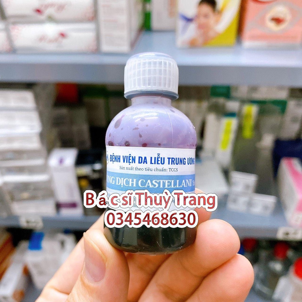 Dung dịch giảm viêm da mủ, nấm bội nhiễm, chốc, nhọt CASTELLANI viện Da liễu TW - 15ml