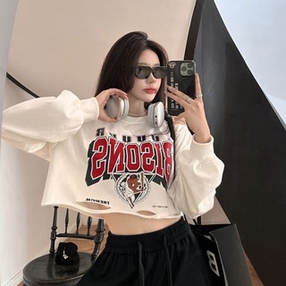 Áo Thun Thể Thao In Chữ Thời Trang Xuân Thu Cho Nữ