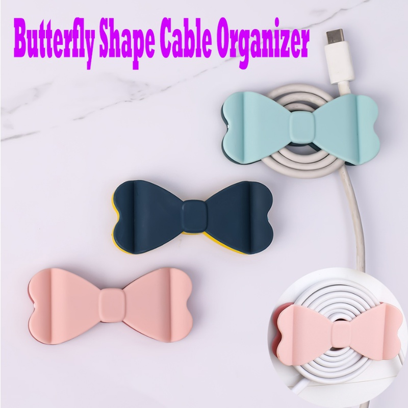 Giá Đỡ Cáp Sạc USB Tự Dính Bằng Nhựa Đa Năng