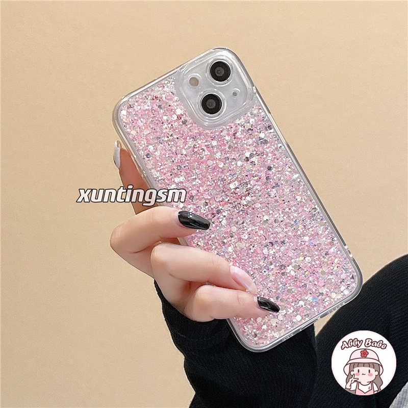 Ốp Điện Thoại TPU Mềm Trong Suốt Đính Đá Lấp Lánh Chống Mồ Hôi Cho IPhone 14 Pro Max 13 12 11 Pro Max