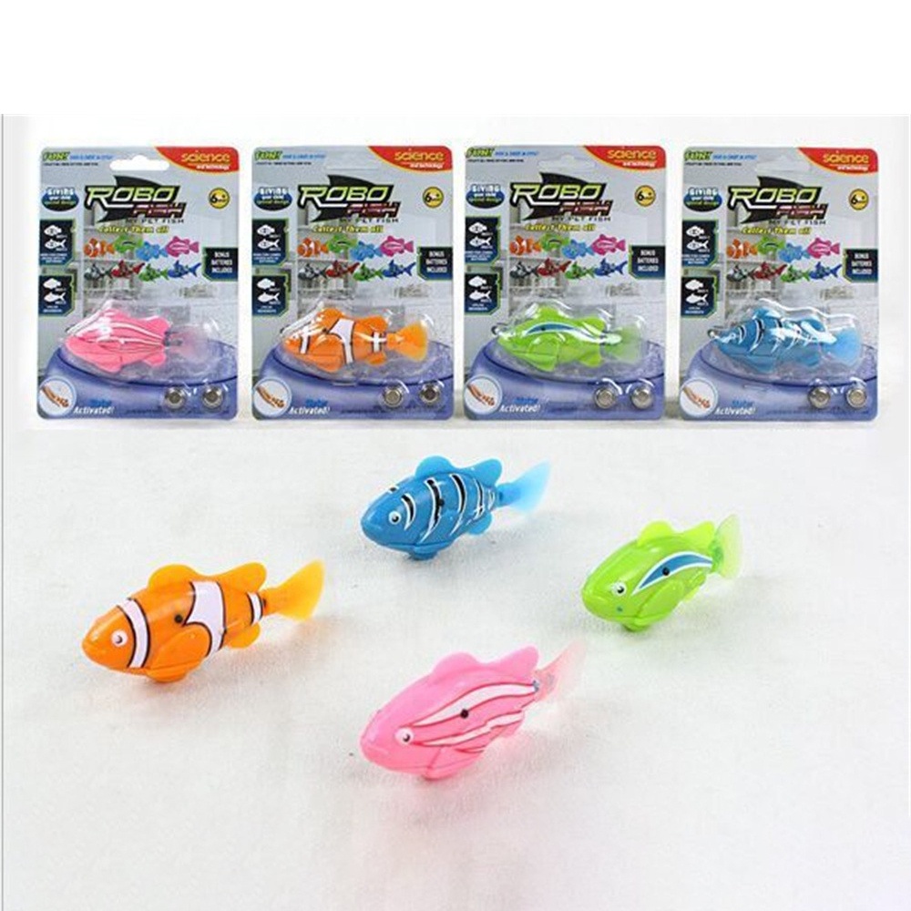 Đồ Chơi Cá Bơi Robot Điện Tử Cá Đuôi Vẫy Tắm Cho Bé Có Đèn-Rosser2