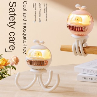 Quạt sạc usb chống muỗi gắn xe đẩy em bé tiện dụng