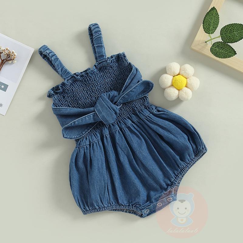 Jumpsuit Denim Sát Nách Màu Sắc Ngọt Ngào LAA6-Infant Cho Bé Gái