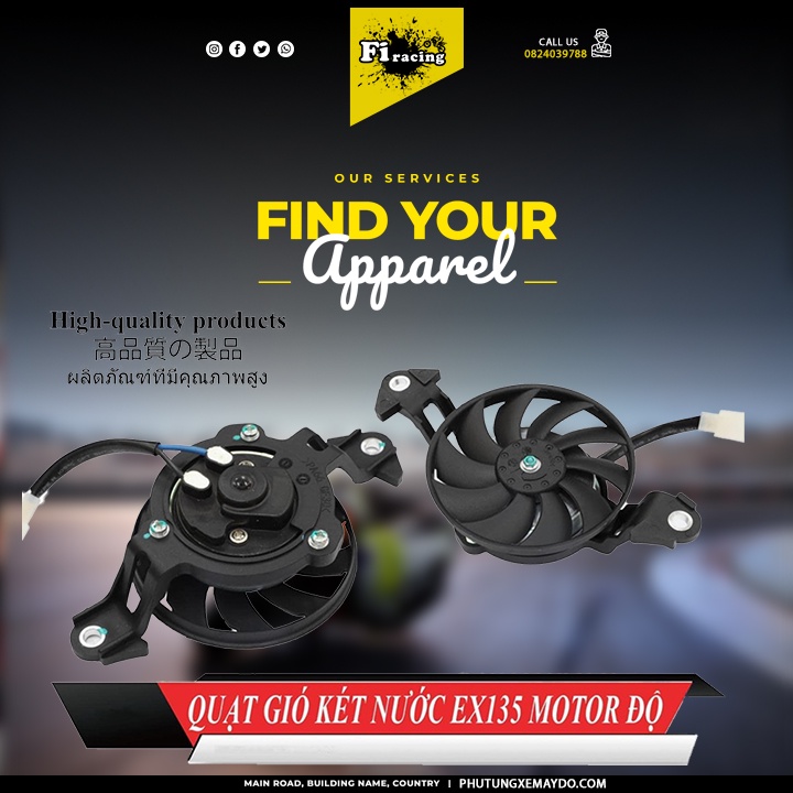 Quạt gió két nước EX135 ex150 exciter winner sonic moto độ  sh 150  tay ga