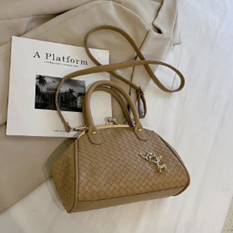 Túi Đeo Vai Vải Dệt Đơn Giản Phong Cách Pháp Cho Nữ